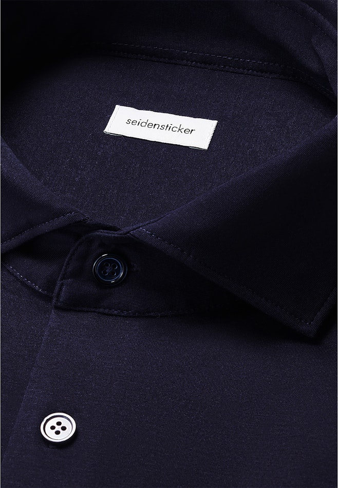 Regular Jerseyhemd Uni in Dunkelblau | Seidensticker Onlineshop