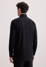 Regular Jerseyhemd Uni in Schwarz |  Seidensticker Onlineshop