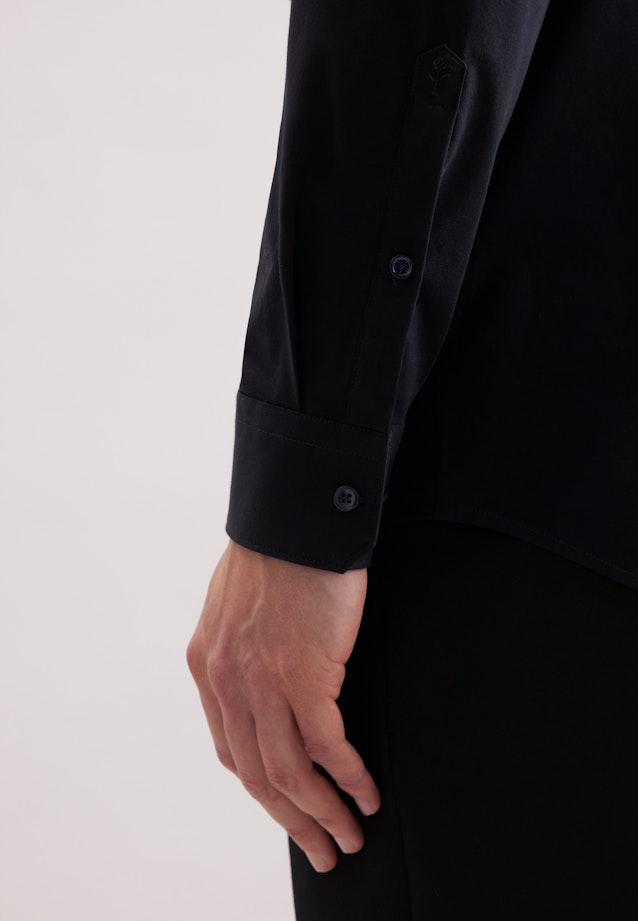 Regular Jerseyhemd Uni in Schwarz |  Seidensticker Onlineshop