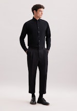 Regular Jerseyhemd Uni in Schwarz |  Seidensticker Onlineshop