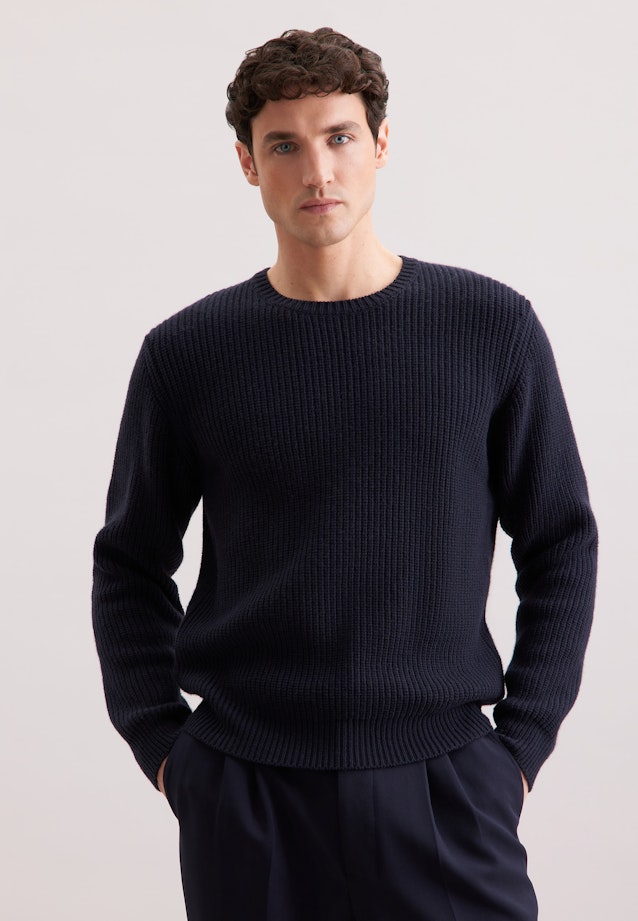 Regular Pullover in Dunkelblau |  Seidensticker Onlineshop
