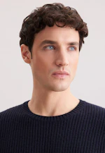 Rundhals Pullover Uni, in Dunkelblau |  Seidensticker Onlineshop