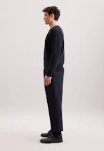 Rundhals Pullover Uni, in Dunkelblau |  Seidensticker Onlineshop