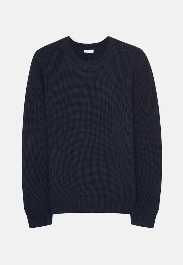 Rundhals Pullover Uni, in Dunkelblau |  Seidensticker Onlineshop