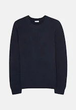 Rundhals Pullover Uni, in Dunkelblau |  Seidensticker Onlineshop