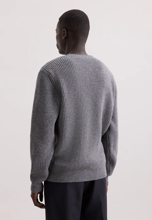 Regular Pull-over Uni in Gris |  Seidensticker Onlineshop