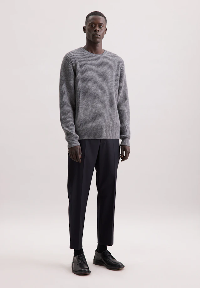 Regular Pull-over Uni in Gris |  Seidensticker Onlineshop