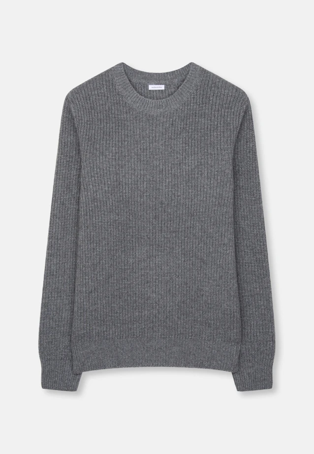 Rundhals Pullover Uni, in Grau |  Seidensticker Onlineshop