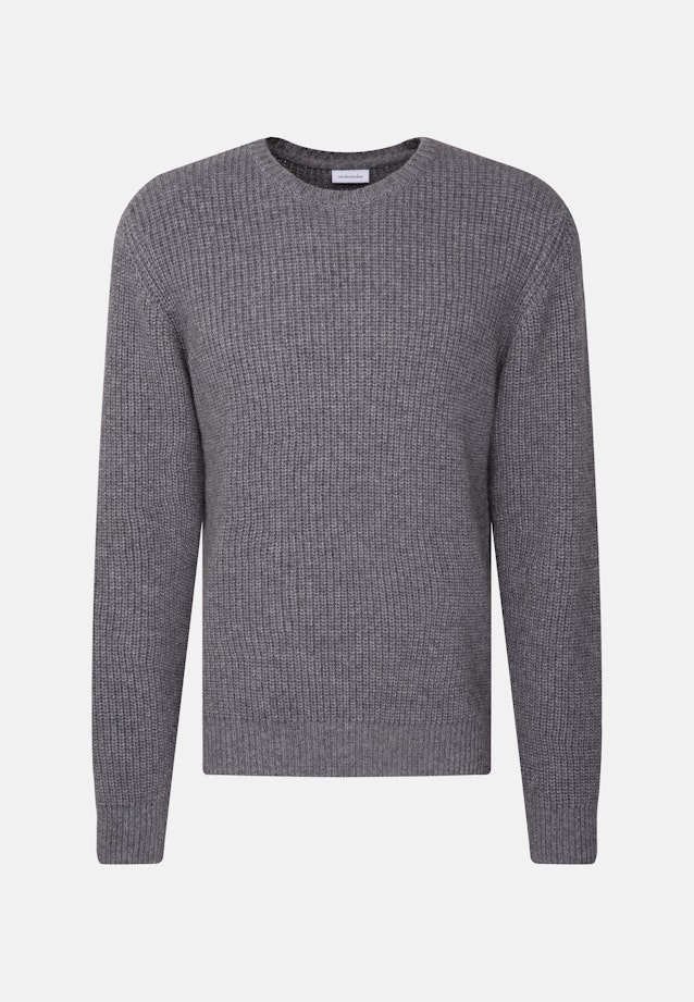Regular Pullover Uni in Grau |  Seidensticker Onlineshop