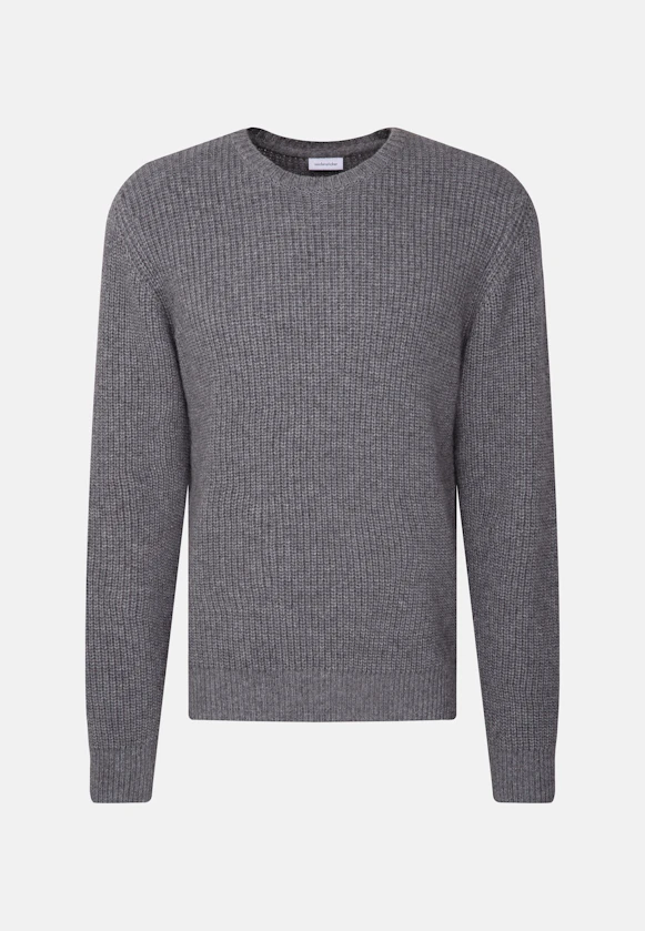 Regular Pull-over Uni in Gris |  Seidensticker Onlineshop