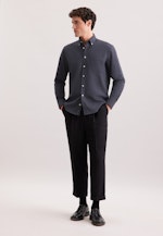 Regular Flanellhemd Uni in Grau |  Seidensticker Onlineshop