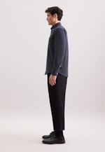 Regular Flanellhemd Uni in Grau |  Seidensticker Onlineshop