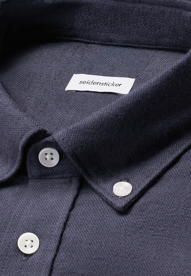 Regular Flannel shirt Uni in Grey |  Seidensticker Onlineshop