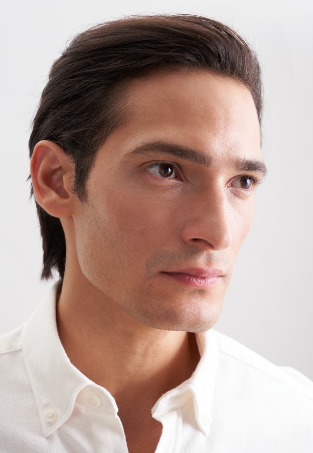 Regular Chemise en flanelle Uni in Ecru |  Seidensticker Onlineshop