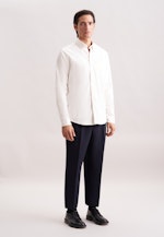 Regular Flanellhemd Uni in Ecru |  Seidensticker Onlineshop