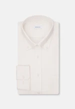 Regular Flanellhemd Uni in Ecru |  Seidensticker Onlineshop