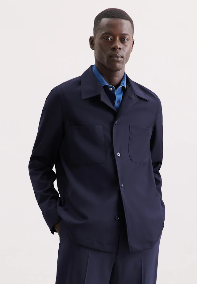 Regular Casual Hemd Uni in Dunkelblau |  Seidensticker Onlineshop