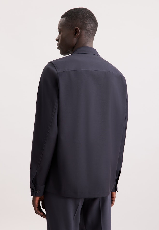 Regular Casual Hemd Uni in Dunkelblau | Seidensticker Onlineshop
