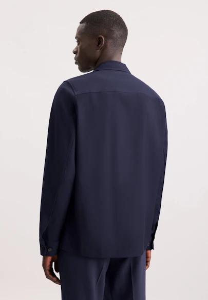 Regular Casual Hemd Uni in Dunkelblau |  Seidensticker Onlineshop
