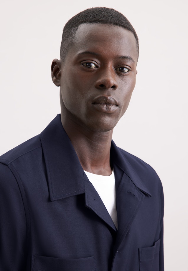 Regular Casual Hemd Uni in Dunkelblau |  Seidensticker Onlineshop