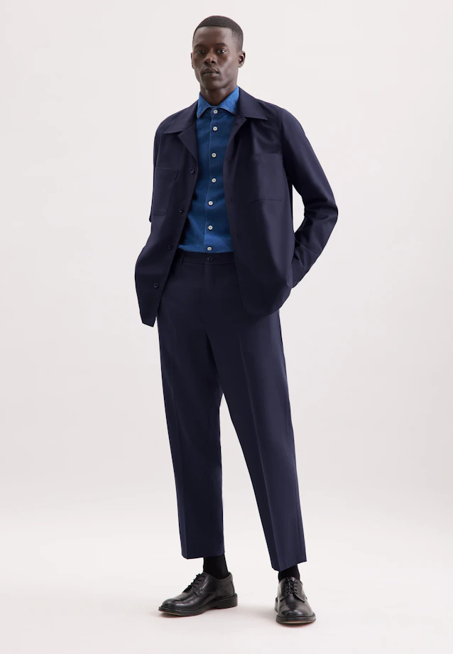 Regular Casual Hemd Uni in Dunkelblau |  Seidensticker Onlineshop