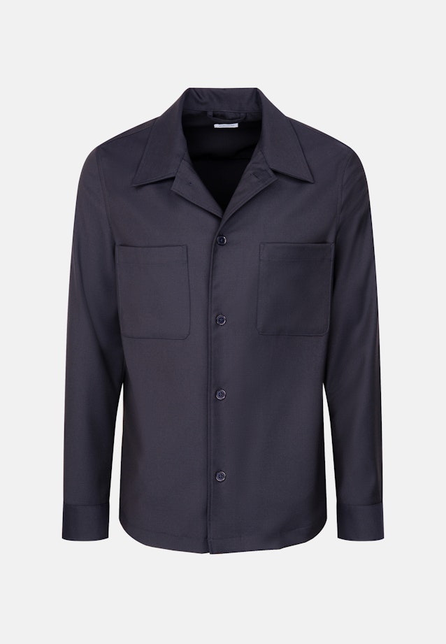 Regular Casual Hemd Uni in Dunkelblau |  Seidensticker Onlineshop