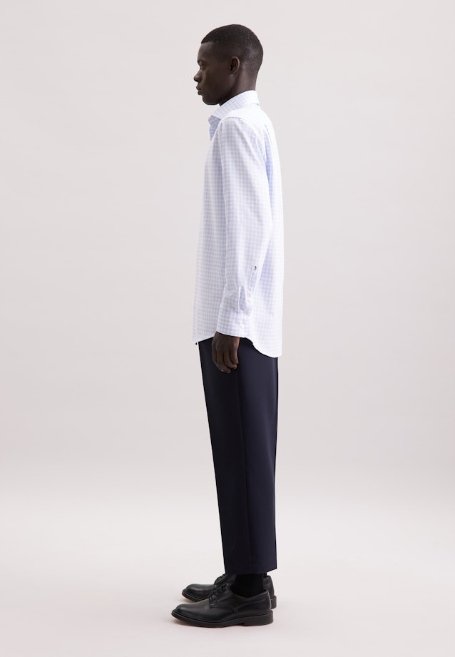 Regular Business Hemd Karo in Hellblau |  Seidensticker Onlineshop