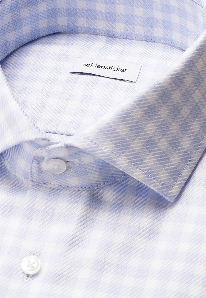 Regular Chemise d'affaires carreaux dans Bleu Clair | Boutique en ligne Seidensticker