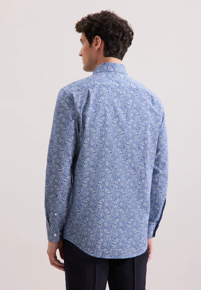 Regular Business shirt Paisley in Dunkelblau |  Seidensticker Onlineshop