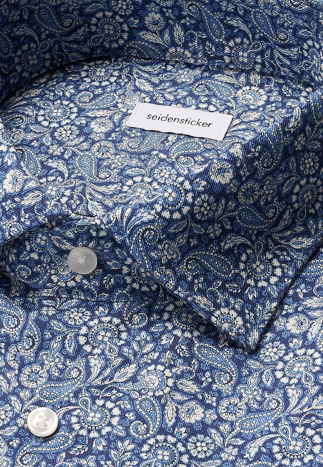 Regular Business shirt Paisley in Dunkelblau |  Seidensticker Onlineshop