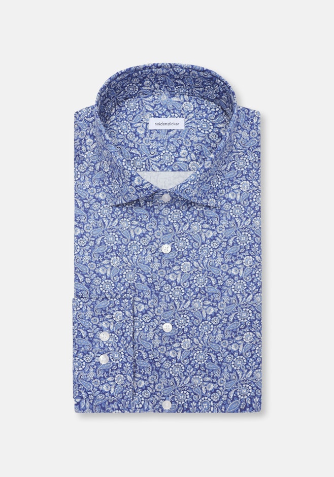 Regular Chemise d'affaires Paisley dans Bleu Foncé | Boutique en ligne Seidensticker