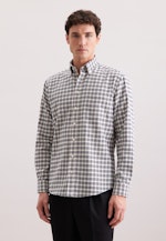 Regular Flanellhemd Karo in Grau |  Seidensticker Onlineshop