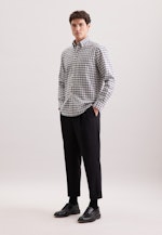 Regular Flanellhemd Karo in Grau |  Seidensticker Onlineshop