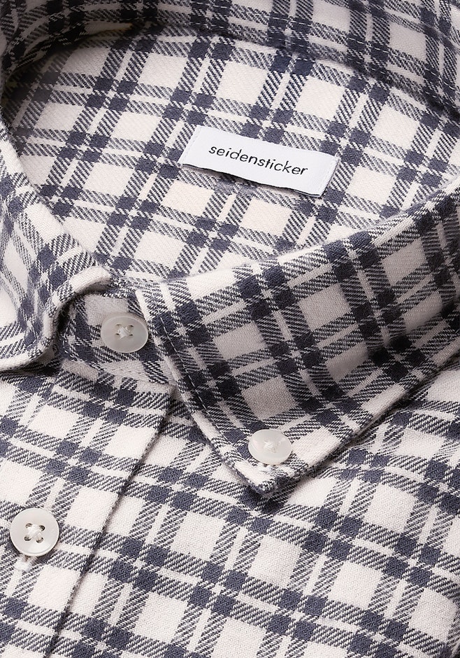 Regular Chemise en flanelle carreaux dans Gris | Boutique en ligne Seidensticker