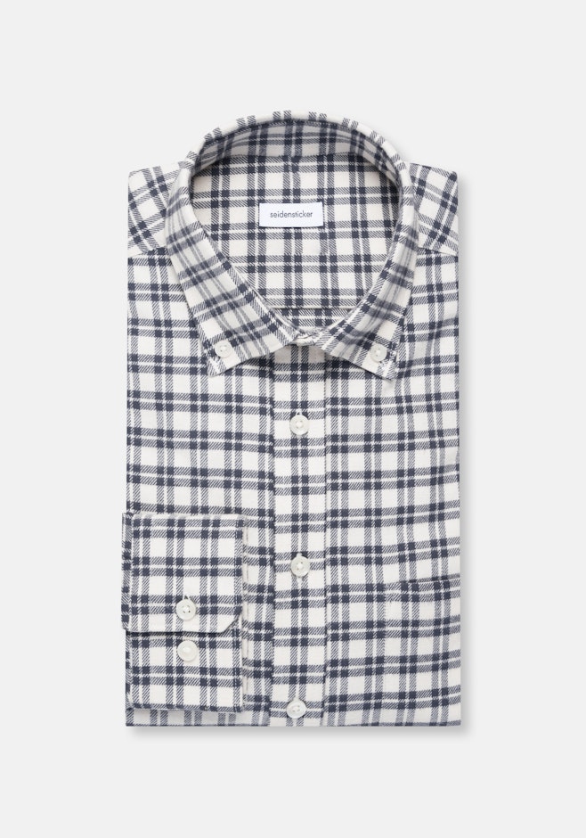 Regular Flanellhemd Karo in Grau | Seidensticker Onlineshop
