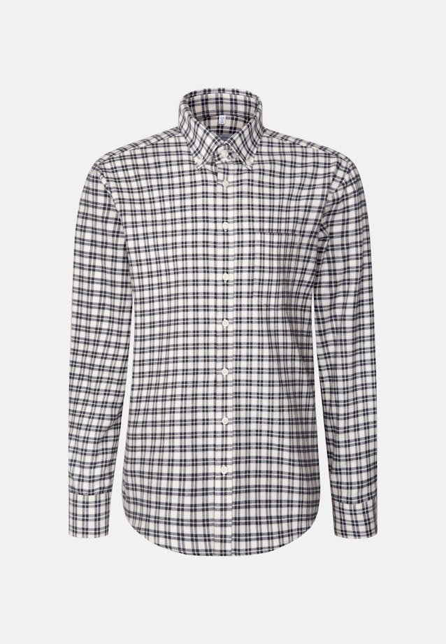 Regular Flanellhemd Karo in Grau |  Seidensticker Onlineshop