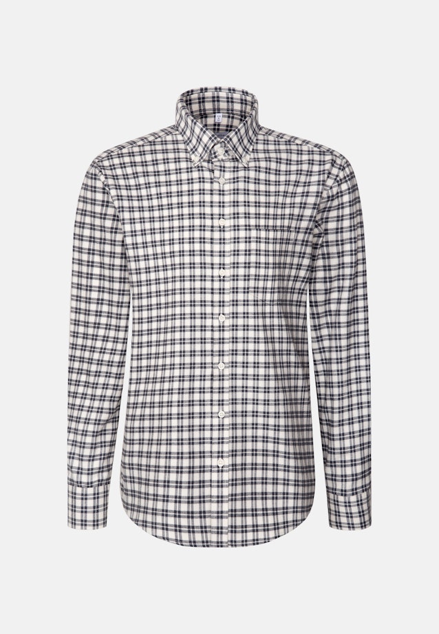 Regular Flanellhemd Karo in Grau |  Seidensticker Onlineshop