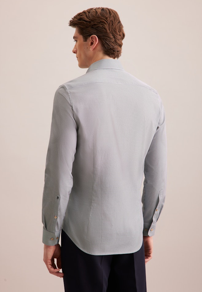 Slim Business Hemd Druck in Dunkelblau | Seidensticker Onlineshop