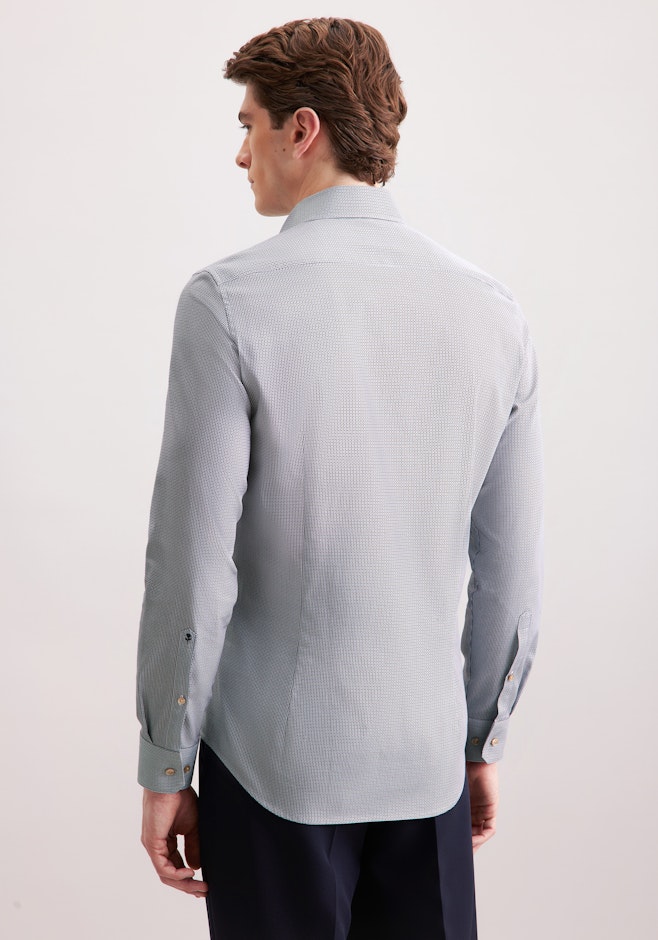 Slim Business shirt Print in Dunkelblau | Seidensticker online shop