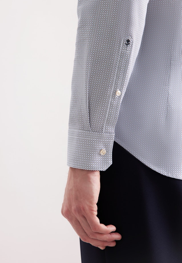 Slim Business Hemd Druck in Dunkelblau |  Seidensticker Onlineshop