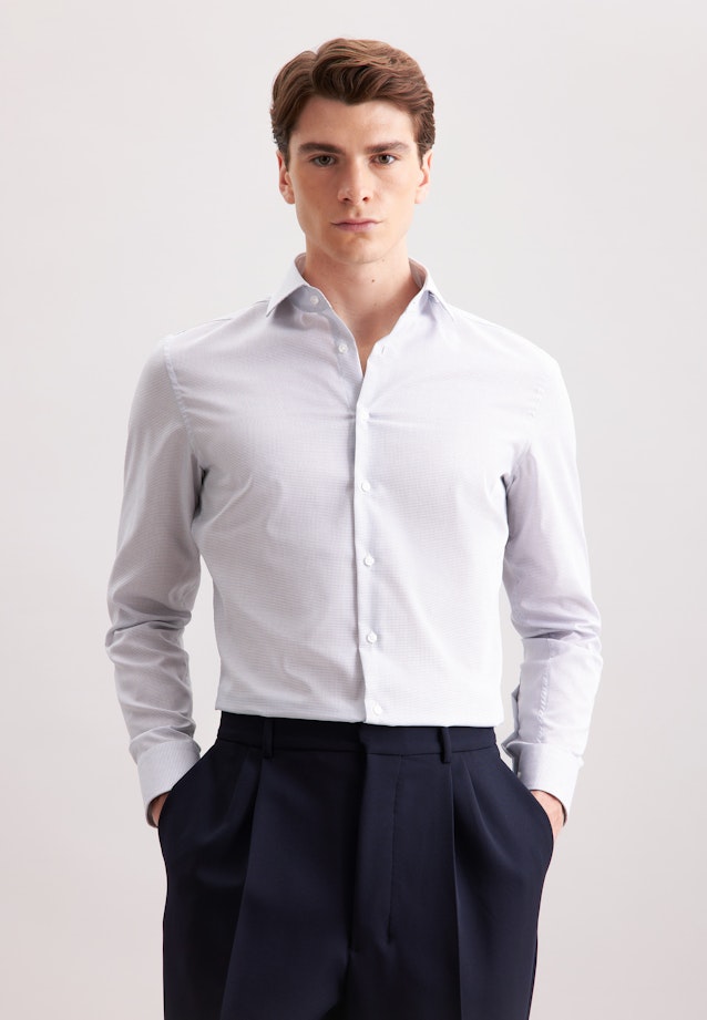 Slim Business Hemd Karo in Dunkelblau |  Seidensticker Onlineshop