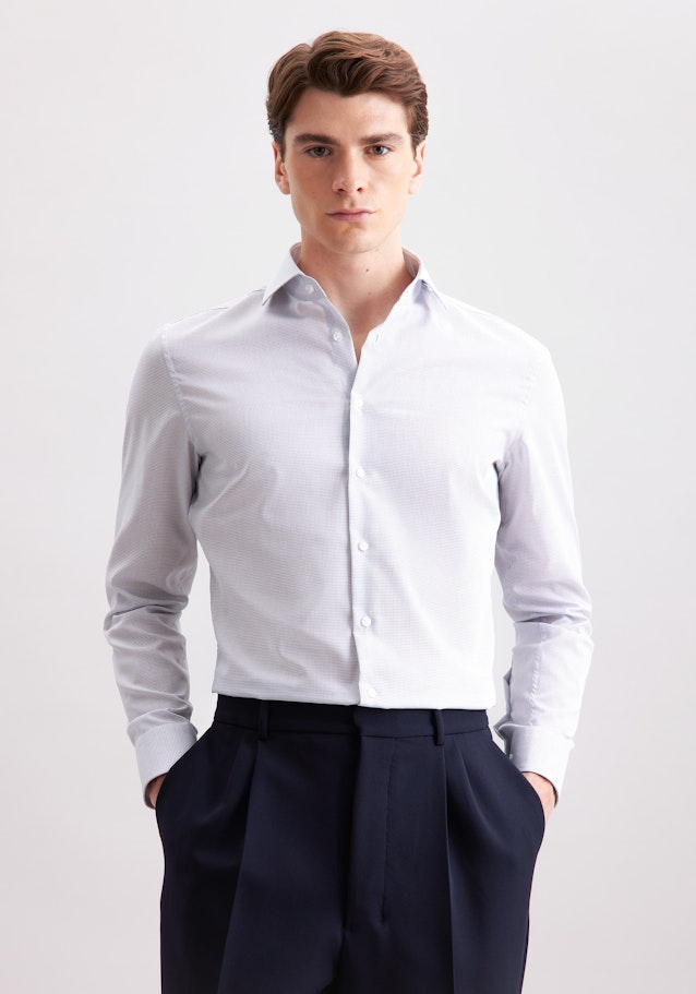 Slim Business shirt Check in Dunkelblau | Seidensticker Onlineshop