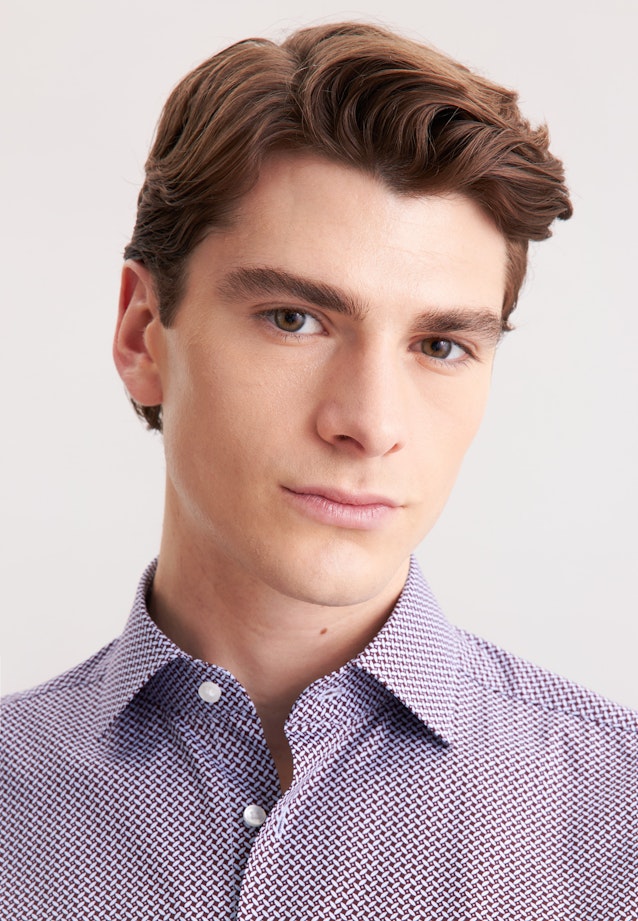 Regular Business Hemd Geometrische Muster in Rot |  Seidensticker Onlineshop