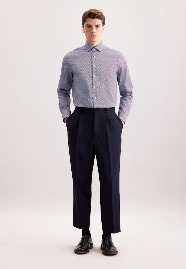 Regular Business Hemd Geometrische Muster in Rot |  Seidensticker Onlineshop