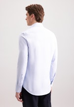 Slim Flannel shirt Structure in Mittelblau |  Seidensticker Onlineshop