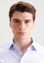 Slim Flannel shirt Structure in Mittelblau |  Seidensticker Onlineshop