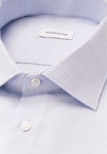 Slim Flanellhemd Struktur in Mittelblau |  Seidensticker Onlineshop