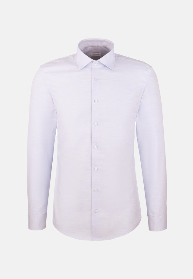 Slim Flannel shirt Structure in Mittelblau |  Seidensticker Onlineshop