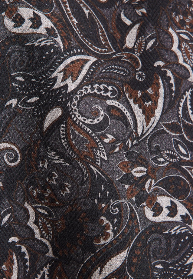 Slim Flanellhemd Geblümt in Grau |  Seidensticker Onlineshop