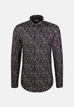 Slim Flanellhemd Geblümt in Grau |  Seidensticker Onlineshop